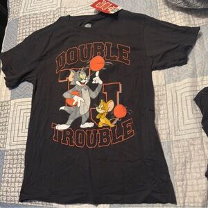 Men’s Black Tom and Jerry Graphic T-Shirt